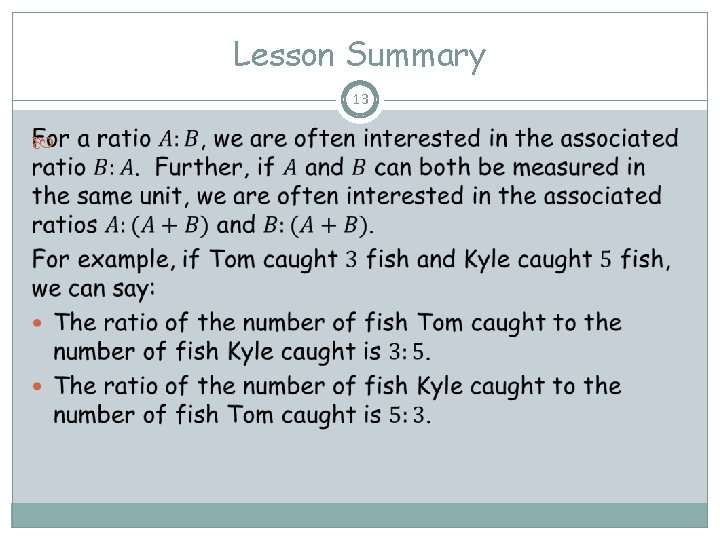 Lesson Summary 13 