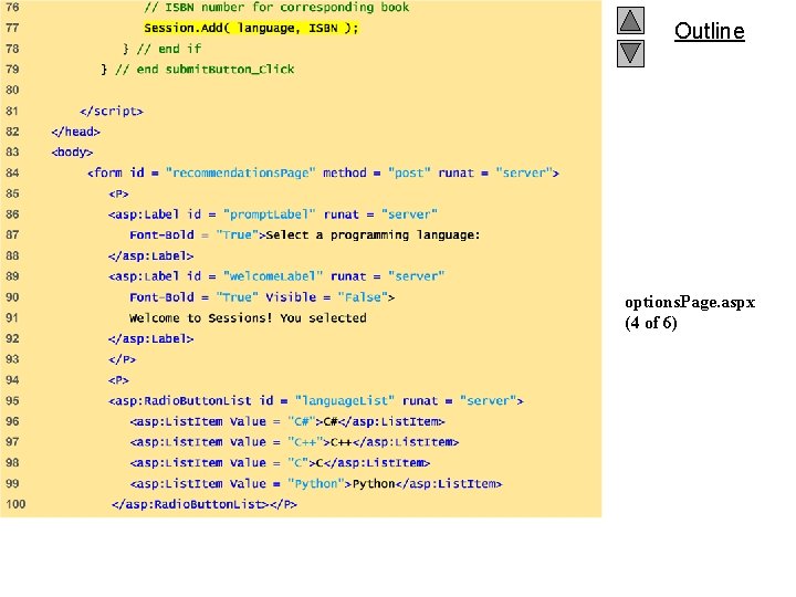 Outline options. Page. aspx (4 of 6) 