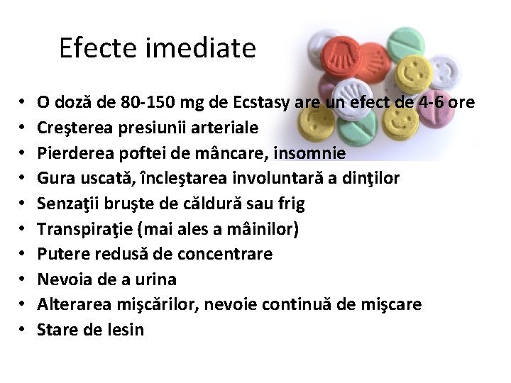 Ecstasy (MDMA) | Riscuri, Efecte, Tratament