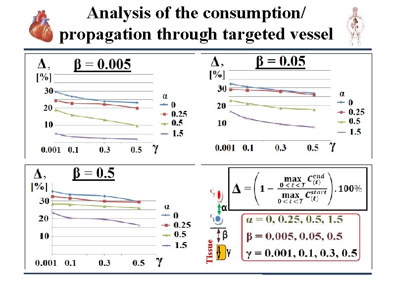 Tissue Analysis of the consumption/ propagation through targeted vessel 18 