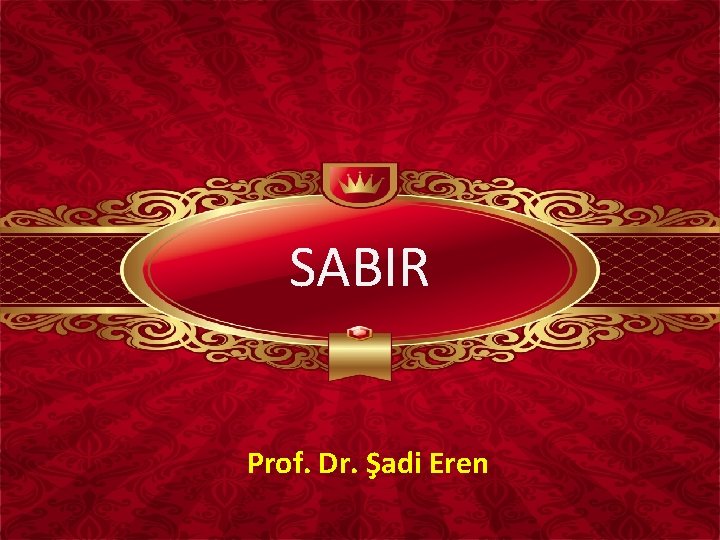 SABIR Prof. Dr. Şadi Eren 