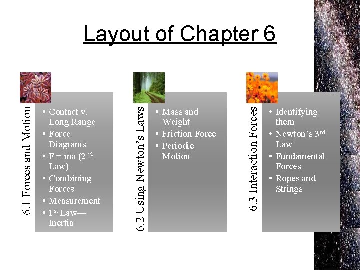  • Mass and Weight • Friction Force • Periodic Motion 6. 3 Interaction