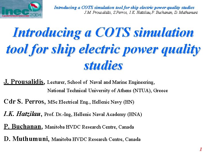 Introducing a COTS simulation tool for ship electric