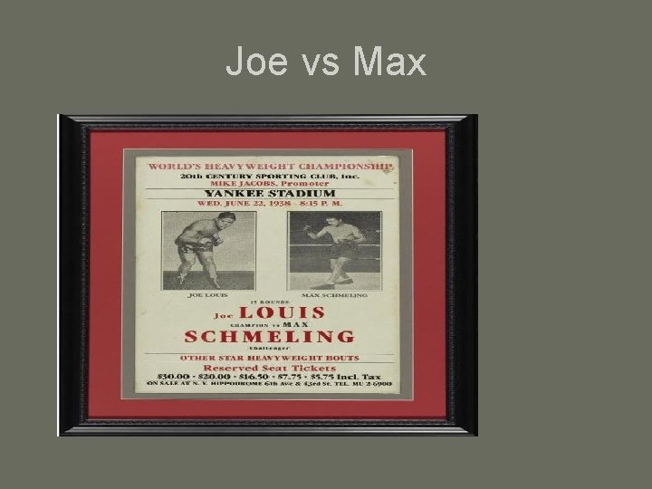 Joe vs Max 