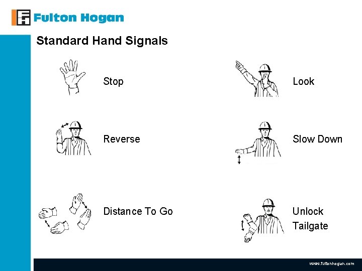 Standard Hand Signals Stop Look Reverse Slow Down Distance To Go Unlock Tailgate www. Standard Hand Signals Stop Look Reverse Slow Down Distance To Go Unlock Tailgate www.