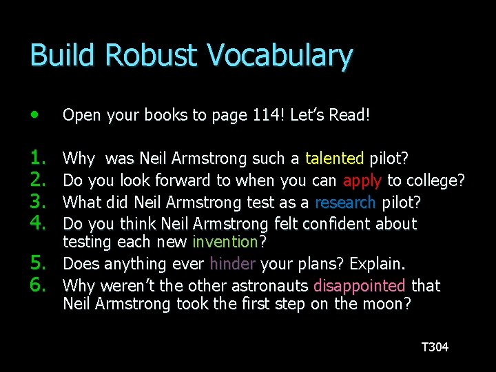 Build Robust Vocabulary • Open your books to page 114! Let’s Read! 1. 2.