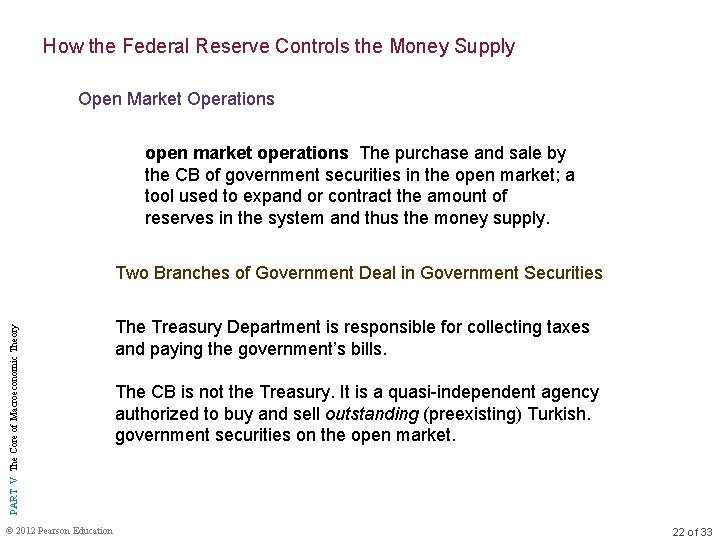 How the Federal Reserve Controls the Money Supply Open Market Operations open market operations