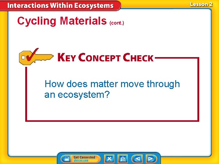 Cycling Materials (cont. ) How does matter move through an ecosystem? 