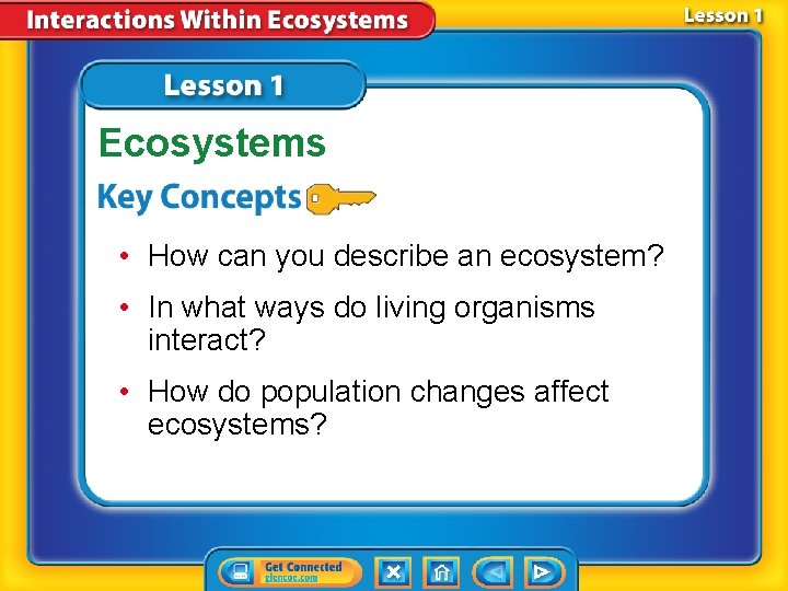 Ecosystems • How can you describe an ecosystem? • In what ways do living