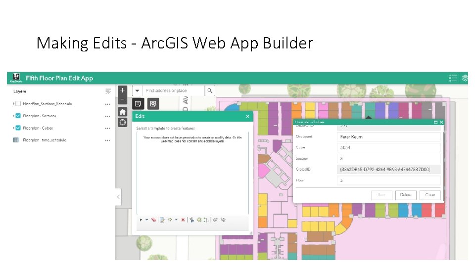 Making Edits - Arc. GIS Web App Builder 