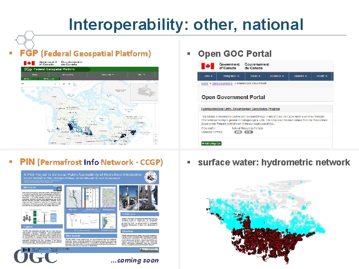 Interoperability: other, national § FGP (Federal Geospatial Platform) § Open GOC Portal § PIN
