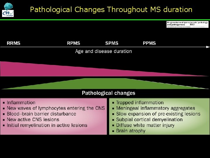 Pathological Changes Throughout MS duration 2012 Pathological Changes Throughout MS duration 2012