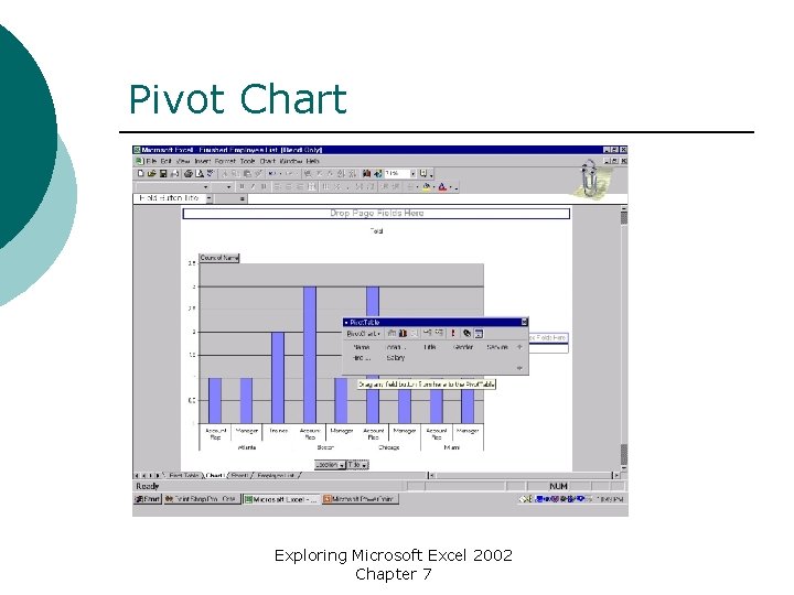 Pivot Chart Exploring Microsoft Excel 2002 Chapter 7 