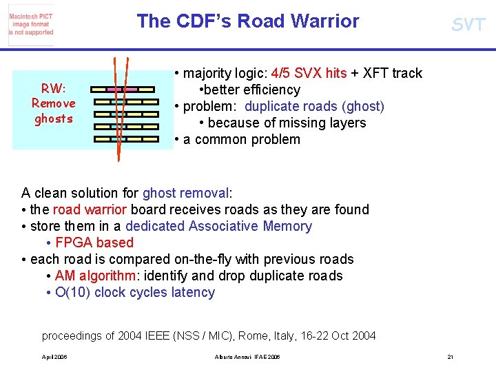 The CDF’s Road Warrior RW: Remove ghosts SVT • majority logic: 4/5 SVX hits