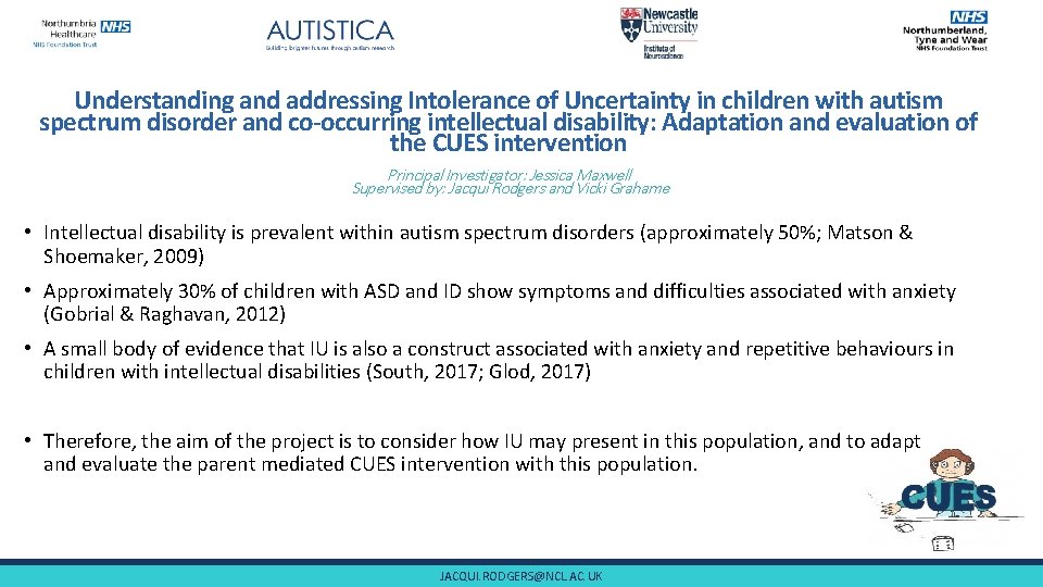 Understanding and addressing Intolerance of Uncertainty in children with autism spectrum disorder and co-occurring Understanding and addressing Intolerance of Uncertainty in children with autism spectrum disorder and co-occurring