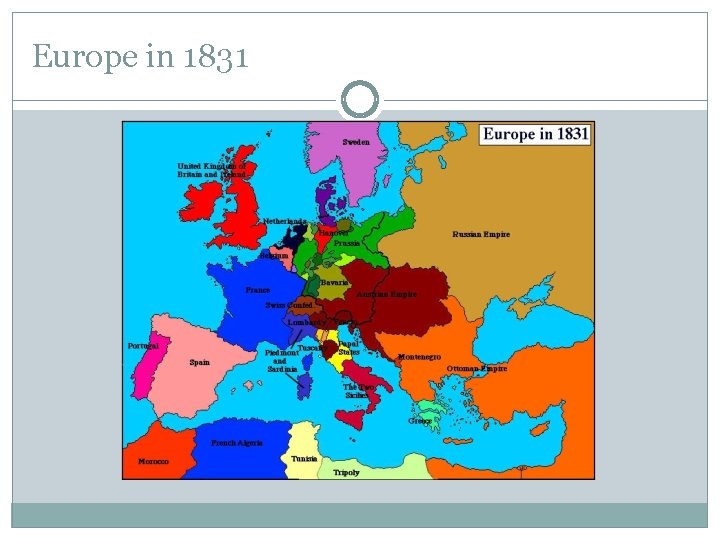 Europe in 1831 