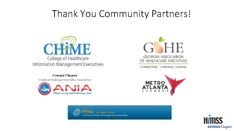 Thank You Community Partners! 