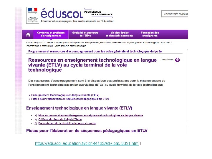 https: //eduscol. education. fr/cid 144133/etlv-bac-2021. htm l 