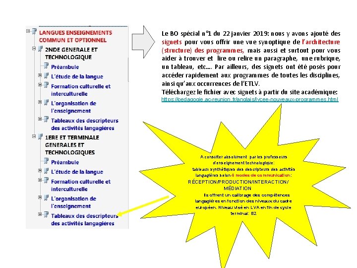 Le BO spécial n° 1 du 22 janvier 2019: nous y avons ajouté des
