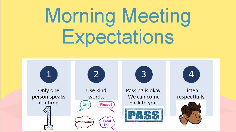 Morning Meeting Expectations 