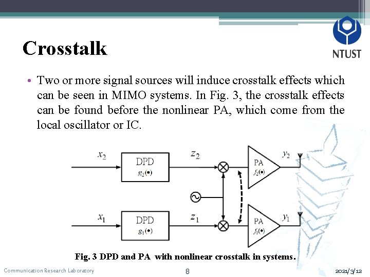 Crosstalk • Two or more signal sources will induce crosstalk effects which can be
