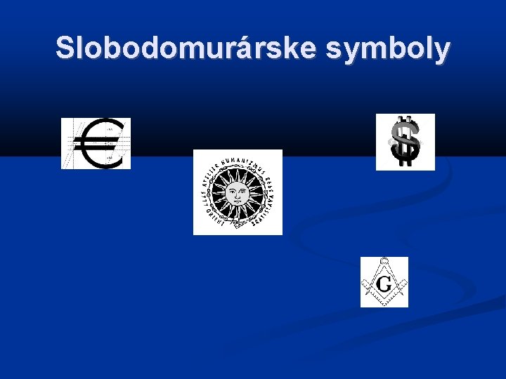 Slobodomurárske symboly 