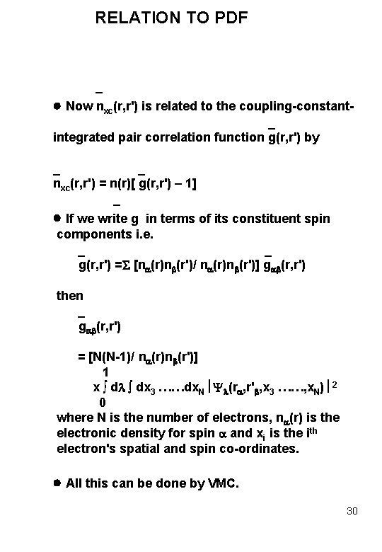 RELATION TO PDF _ Now nxc(r, r') is related to the coupling-constant_ integrated pair