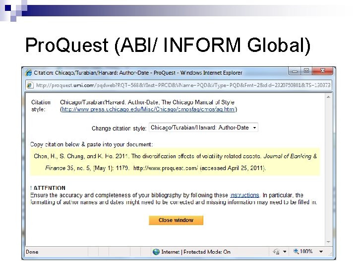 Pro. Quest (ABI/ INFORM Global) 