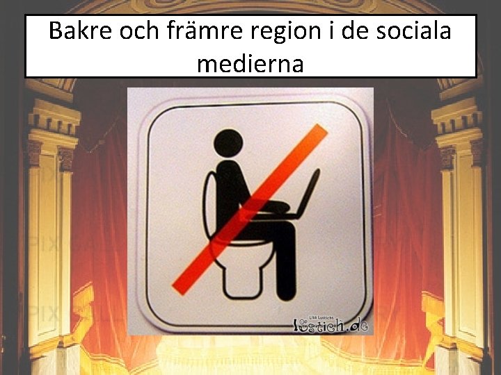 Bakre och främre region i de sociala medierna 