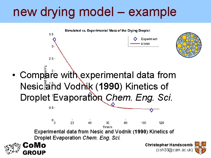 new drying model – example • Compare with experimental data from Nesic and Vodnik