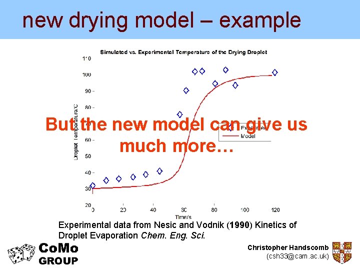 new drying model – example But the new model can give us much more…