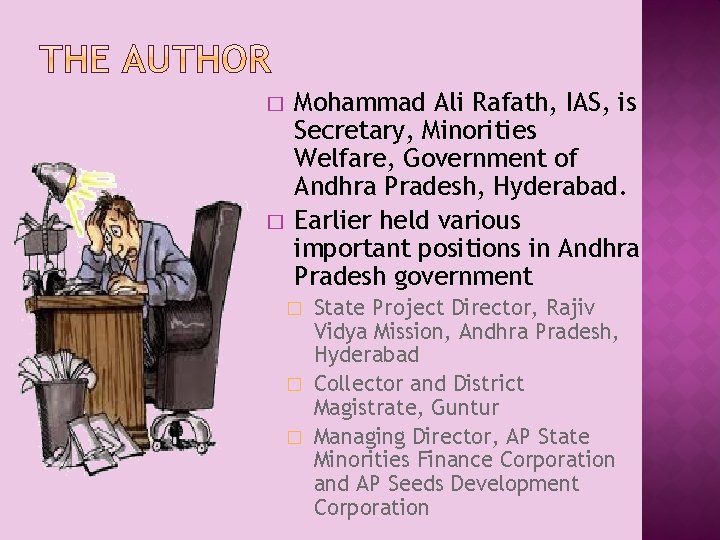 MOHAMMED ALI RAFATH TITLE BUREAUCRACY AND POLITICS AUTHOR
