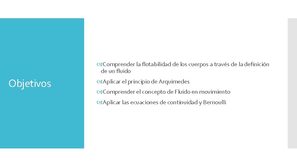  Comprender la flotabilidad de los cuerpos a través de la definición de un