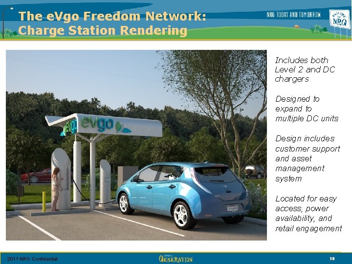 The e. Vgo Freedom Network: Charge Station Rendering Includes both Level 2 and DC
