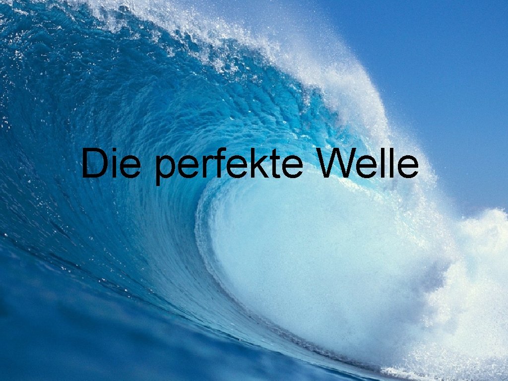 Die perfekte Welle 