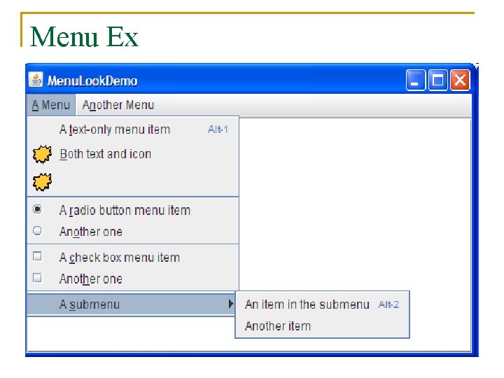 Menu Ex 