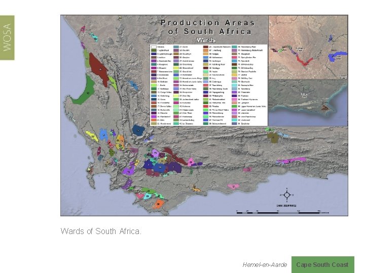 Wards of South Africa. Hemel-en-Aarde Cape South Coast 