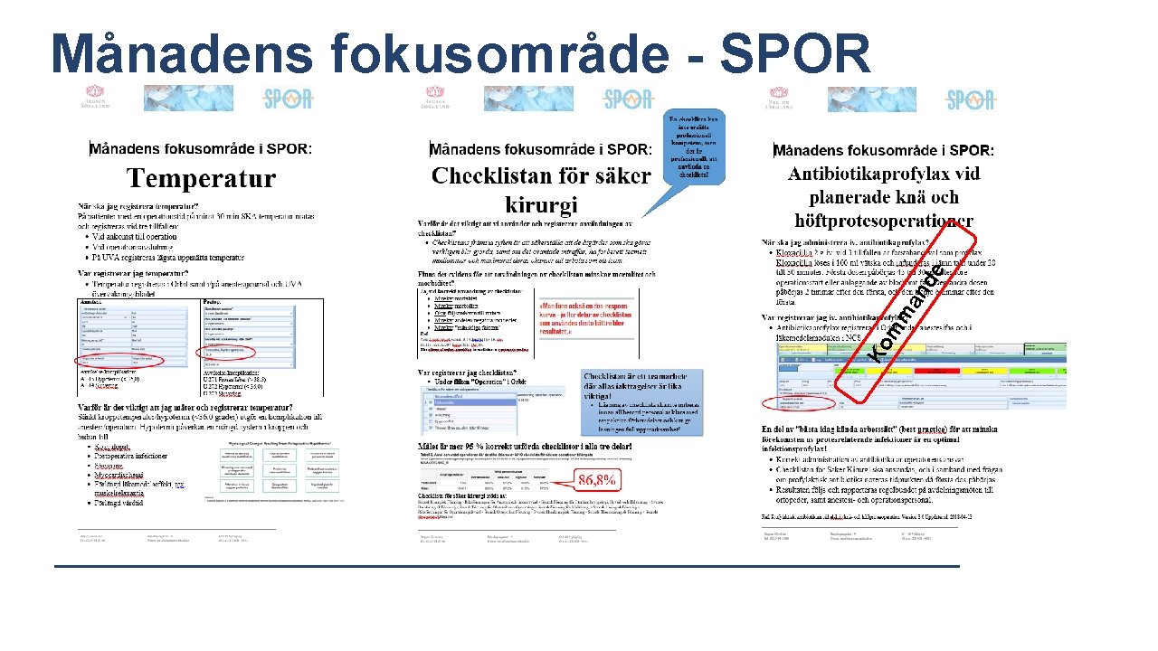 Ko m m an de Månadens fokusområde - SPOR 