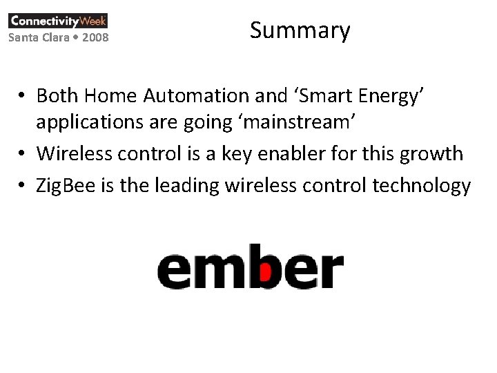 Santa Clara 2008 Smart Meters and Home Automation