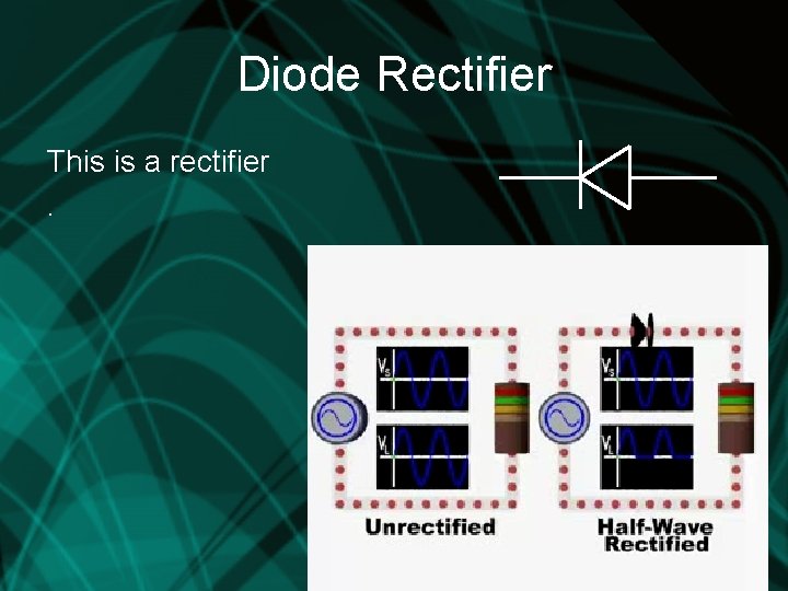 Diode Rectifier This is a rectifier. 