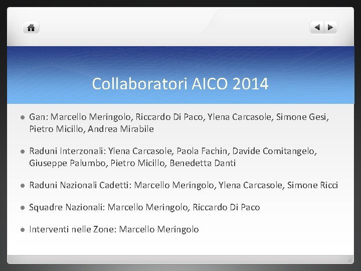 Collaboratori AICO 2014 l Gan: Marcello Meringolo, Riccardo Di Paco, Ylena Carcasole, Simone Gesi,