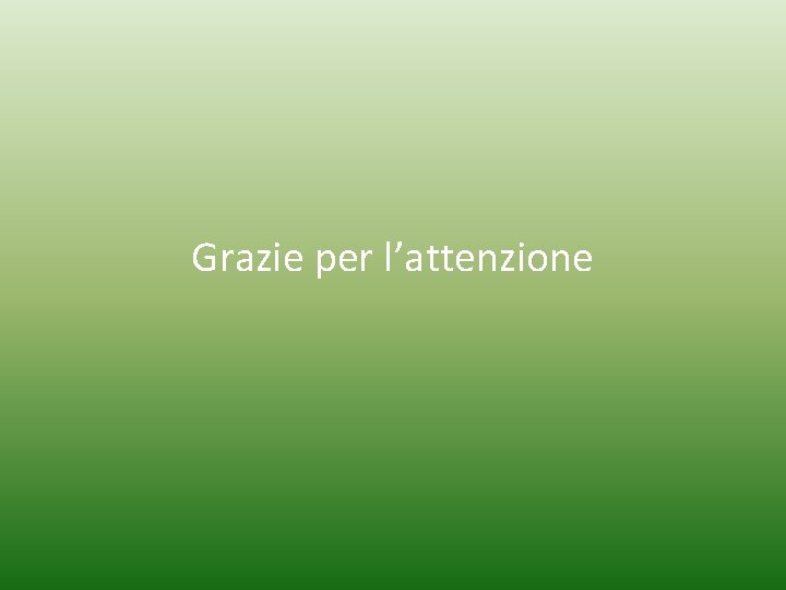 Grazie per l’attenzione 