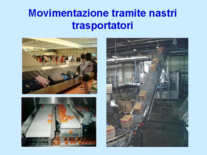 Movimentazione tramite nastri trasportatori 