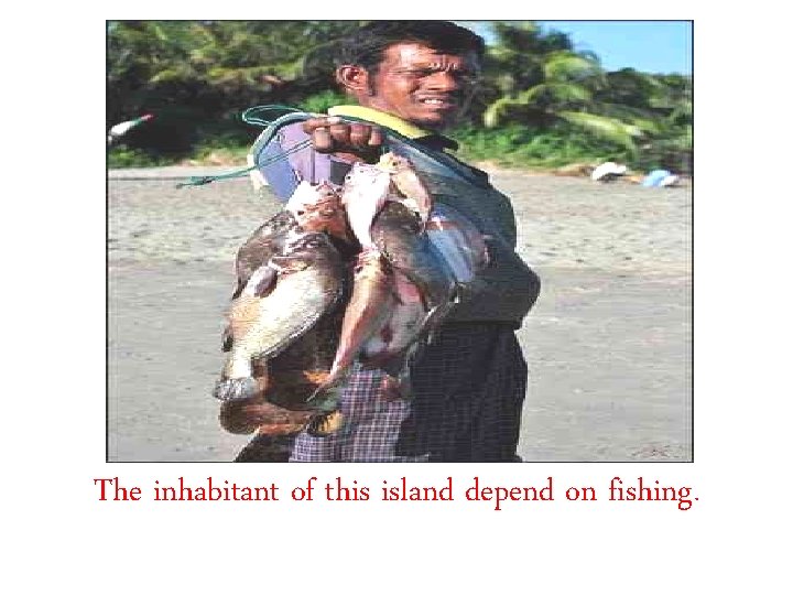 The inhabitant of this island depend on fishing. 
