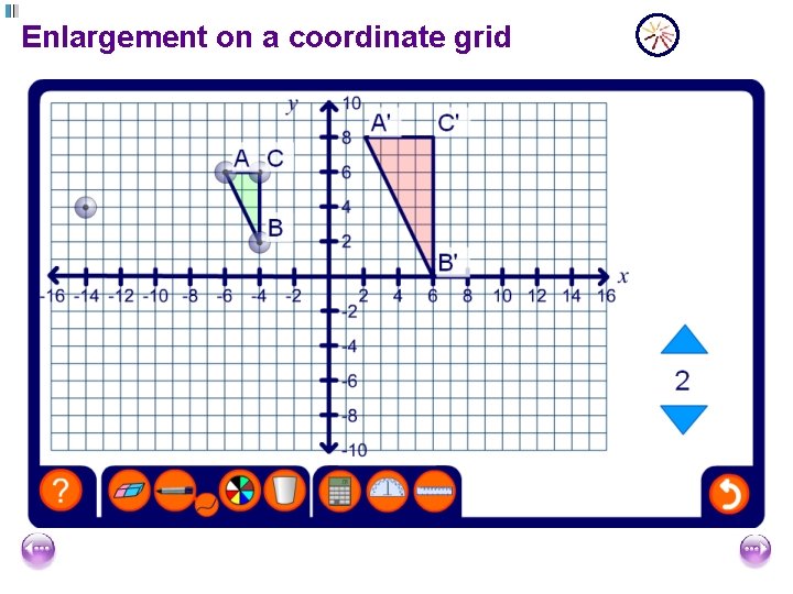 Enlargement on a coordinate grid 