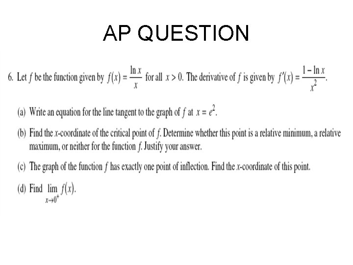 AP QUESTION 