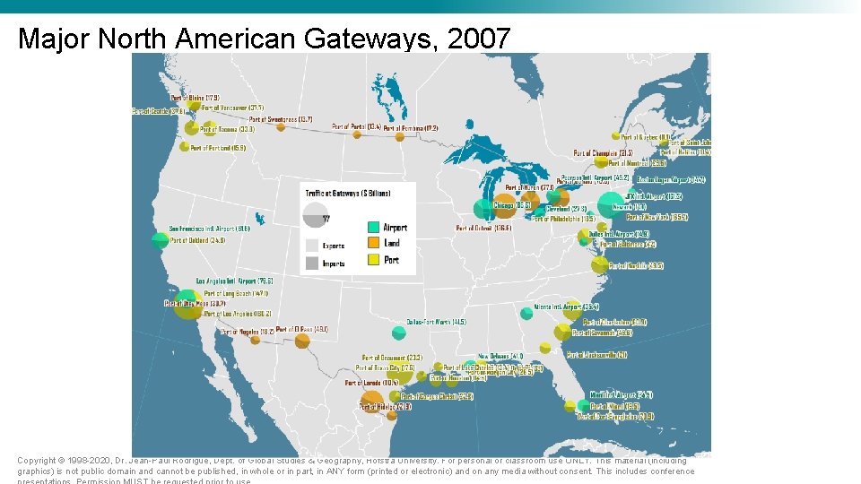 Major North American Gateways, 2007 Copyright © 1998 -2020, Dr. Jean-Paul Rodrigue, Dept. of Major North American Gateways, 2007 Copyright © 1998 -2020, Dr. Jean-Paul Rodrigue, Dept. of
