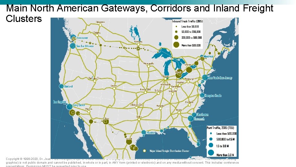 Main North American Gateways, Corridors and Inland Freight Clusters Copyright © 1998 -2020, Dr. Main North American Gateways, Corridors and Inland Freight Clusters Copyright © 1998 -2020, Dr.