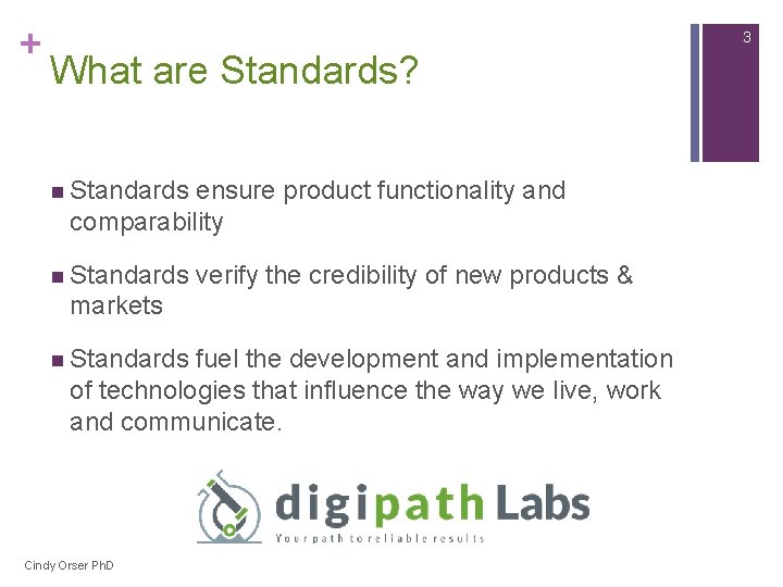 + 3 What are Standards? n Standards ensure product functionality and comparability n Standards + 3 What are Standards? n Standards ensure product functionality and comparability n Standards