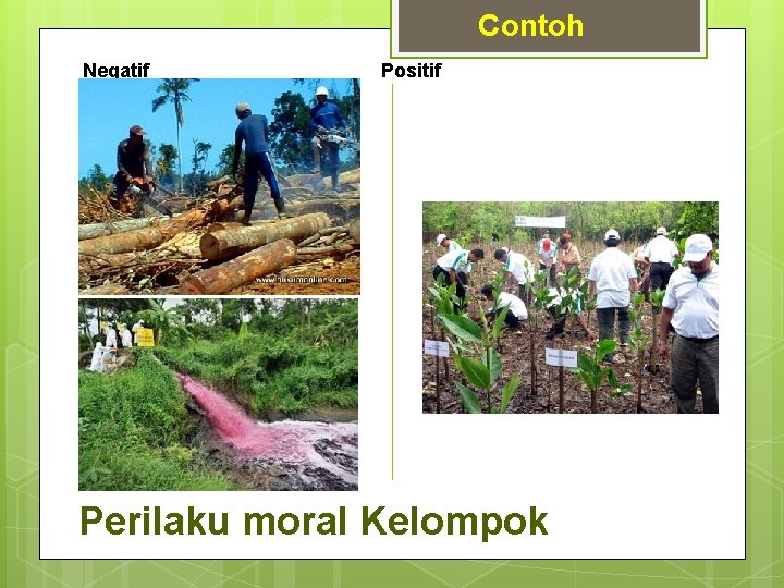 Contoh Negatif Positif Perilaku moral Kelompok 